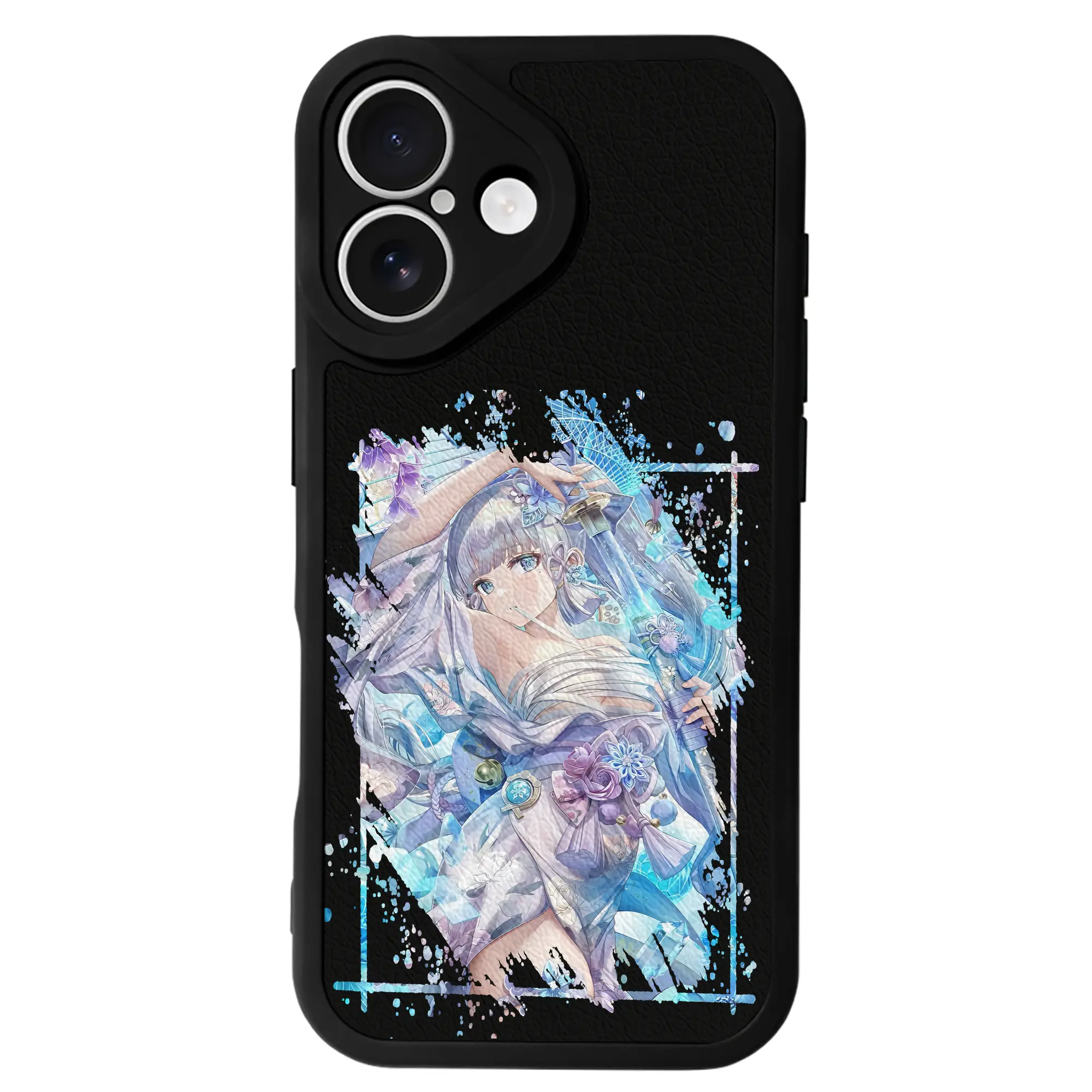 原 神 グッズ 神里綾華 - IPhone 16シリーズ対応 ・ シリコンスマホケース ・ レザー調 ・ 高精度フィット ・ 耐衝撃 ・ ワイヤレス充電対応 ・ 精密カット